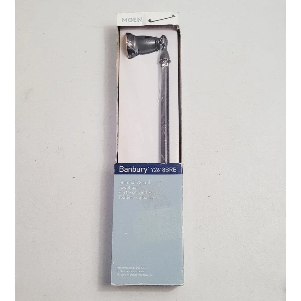 Moen Banbury 18 in Towel Bar Mediterranean Bronze Y2618BRB Bathroom Hardware